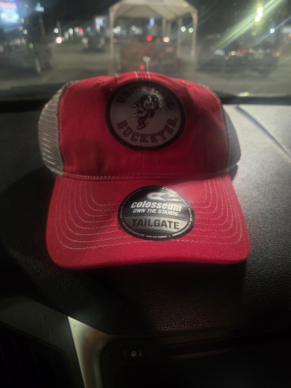 Colosseum Red & White Buckeyes Trucker Hat